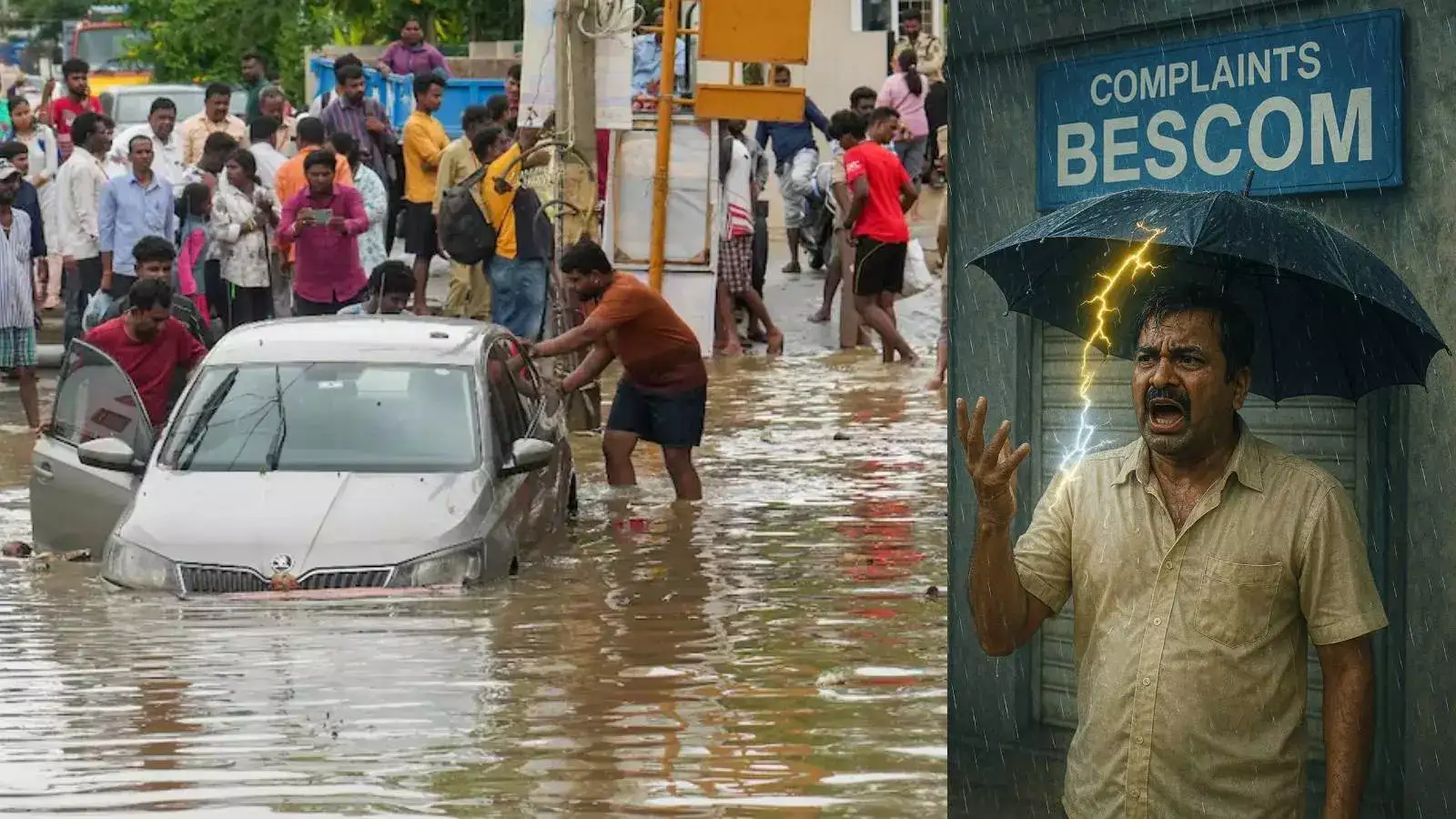 ಬೆಂಗಳೂರಿನಲ್ಲಿ ಮಳೆ ಅನಾಹುತ, ಜೋತಾಡುವ ವಿದ್ಯುತ್ ತಂತಿ, ಮುರಿದ ಕಂಬಗಳು: ದೂರು ನೀಡುವುದು ಹೇಗೆ? ಯಾರಿಗೆ ಸಂಪರ್ಕಿಸಬೇಕು?