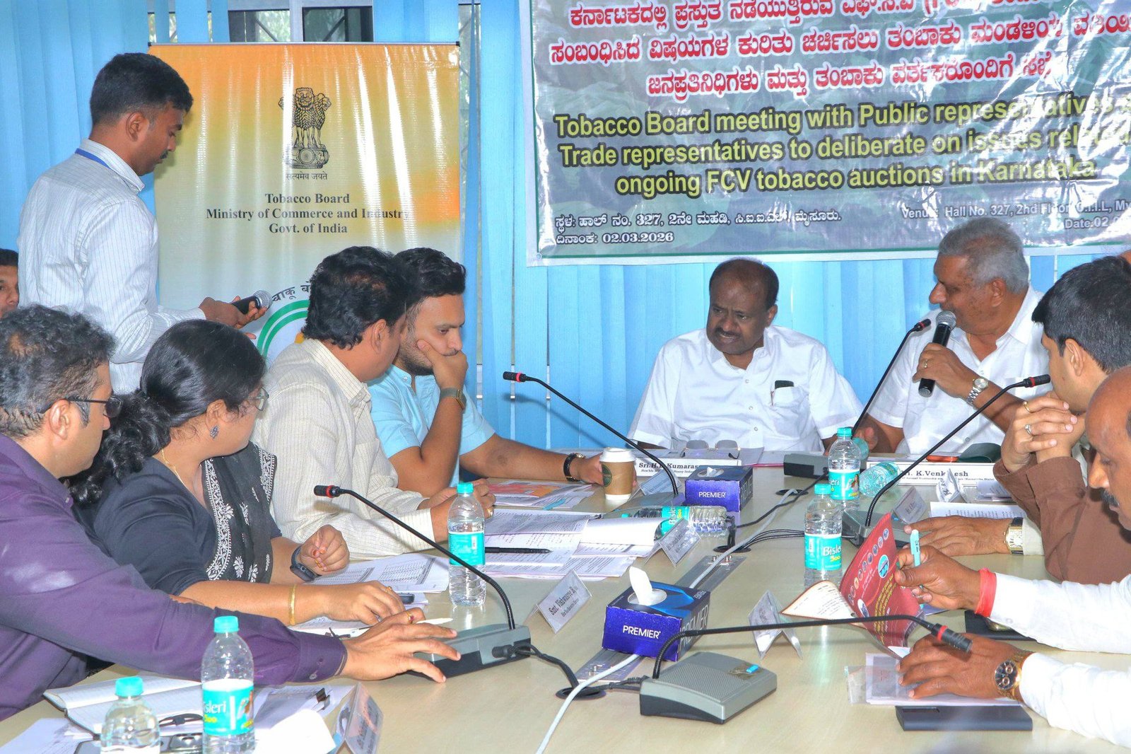 ತಂಬಾಕು ಬೆಳೆಗಾರರ ಬಿಕ್ಕಟ್ಟು ಬಗೆಹರಿಸಲು ಬಿರುಸಿನ ಸಭೆ: ರೈತರ ಹಿತರಕ್ಷಣೆಗೆ ಕೇಂದ್ರ ಸಚಿವ ಎಚ್.ಡಿ. ಕುಮಾರಸ್ವಾಮಿ ಸೂಚನೆ