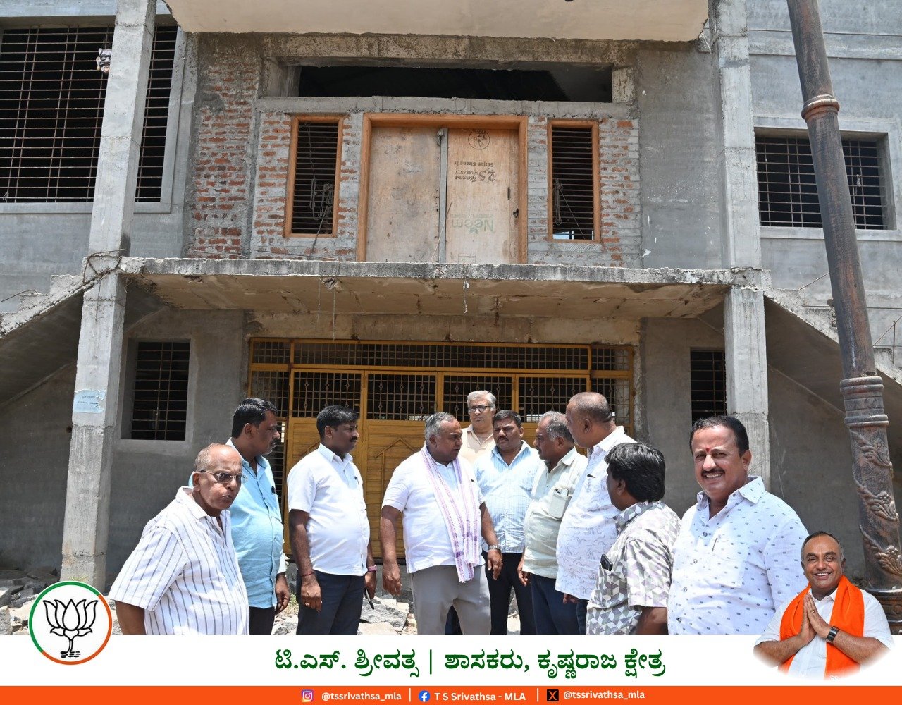 ಕೆ.ಆರ್. ಕ್ಷೇತ್ರ: 9 ವರ್ಷಗಳಿಂದ ನೆನೆಗುದಿಗೆ ಬಿದ್ದಿದ್ದ ಕುರುಬರ ಸಂಘದ ಸಮುದಾಯ ಭವನಕ್ಕೆ ಶಾಸಕ ಟಿ.ಎಸ್. ಶ್ರೀವತ್ಸ ಕಾಯಕಲ್ಪ