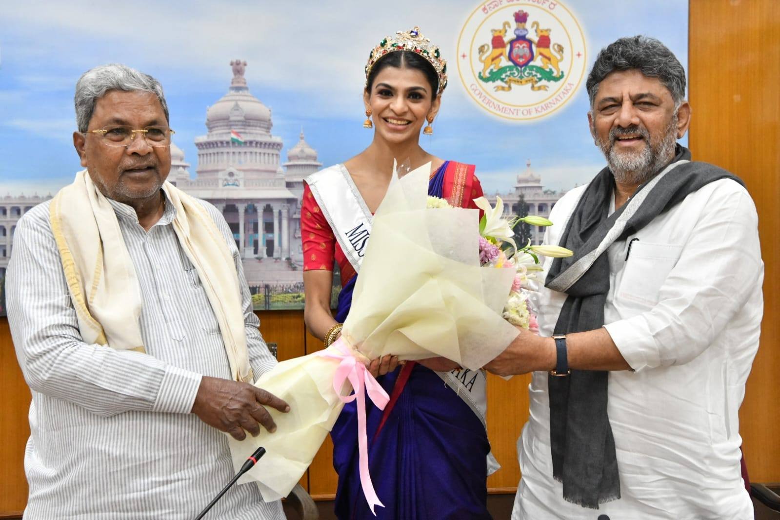 ಮಿಸ್ ಯೂನಿವರ್ಸ್ ಕರ್ನಾಟಕ ಲೇಖನ ಹೆಗ್ಡೆಗೆ ಮುಖ್ಯಮಂತ್ರಿ ಸಿದ್ದರಾಮಯ್ಯ ಅಭಿನಂದನೆ